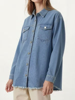 Load image into Gallery viewer, Vintage Washed Denim Jacket Women N6D167