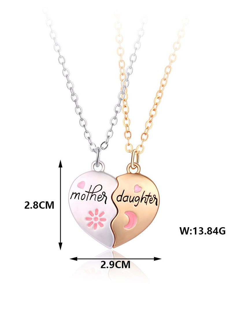 Matching Mother Daughter Magnetic Heart Pendant Set N6D531