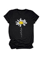 Load image into Gallery viewer, Let It Be Daisy Graphic Loose Fit T-Shirt Women N6F016