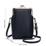 Load image into Gallery viewer, Women's Genuine Leather Litchi Grain Crossbody Phone Bag N6J142