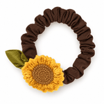 Load image into Gallery viewer, Womens Sunflower Fabric Stretch Scrunchie N6K306