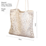 Load image into Gallery viewer, Sequined Lace Fabric Tote Bag Multi Position Carry S5P340