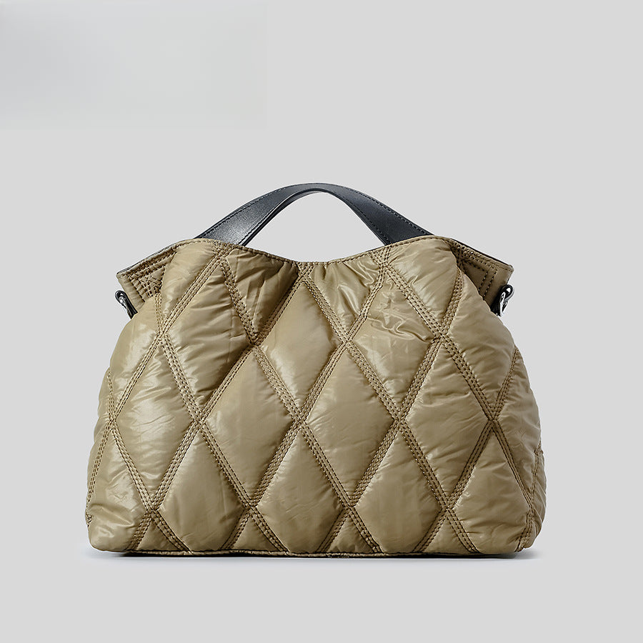 Diamond Quilted Polyester Tote Multi Color Options S5P392