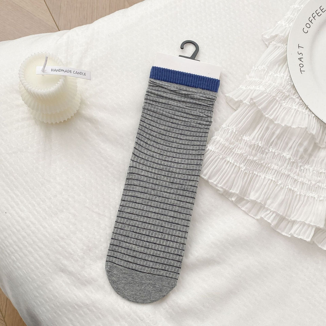 Dopamine Color Block Stripe Stack Socks Women N6H016