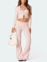 Load image into Gallery viewer, Hooded Zip-Up Sweatshirt and Pants Set Women N6D078