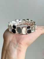 Load image into Gallery viewer, Enamel Square Geometric Stretch Bangle Women N6C219