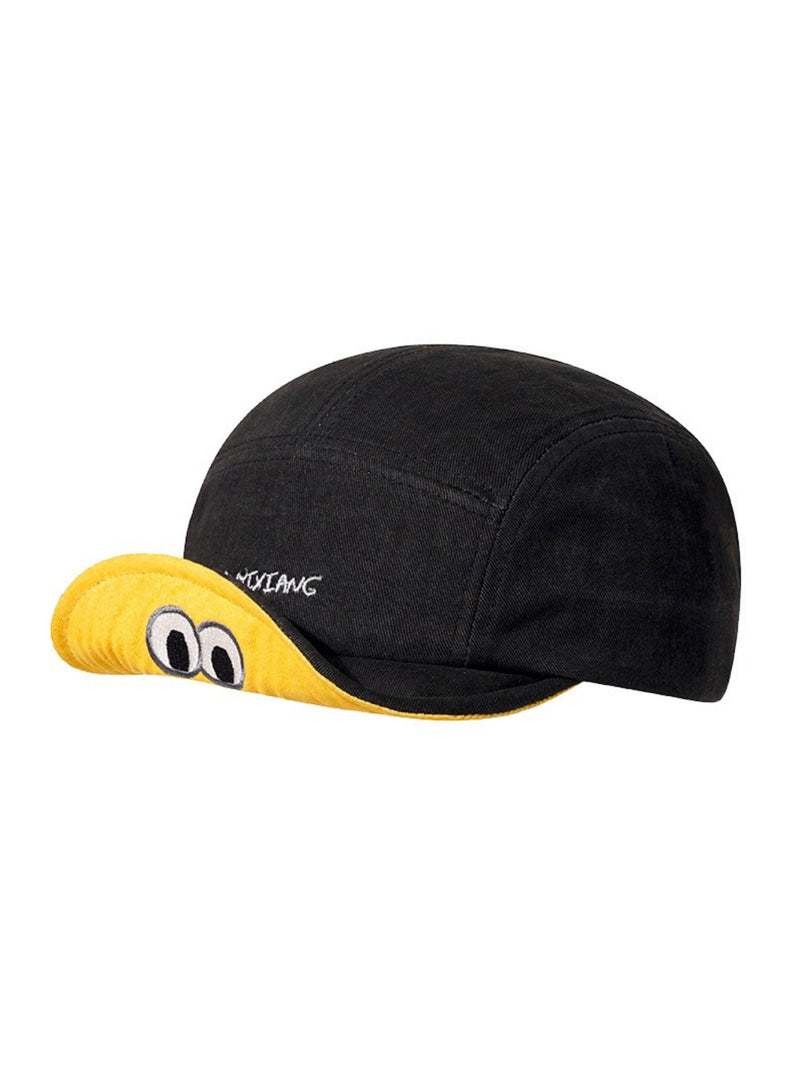 Cute Eye Embroidery Bucket Hat Women Turned-Up Brim N6C085