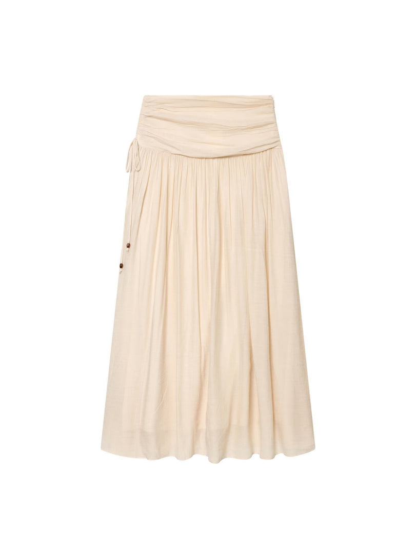 Ruffle Oversized Long Sleeve Blouse Skirt Set N6F212