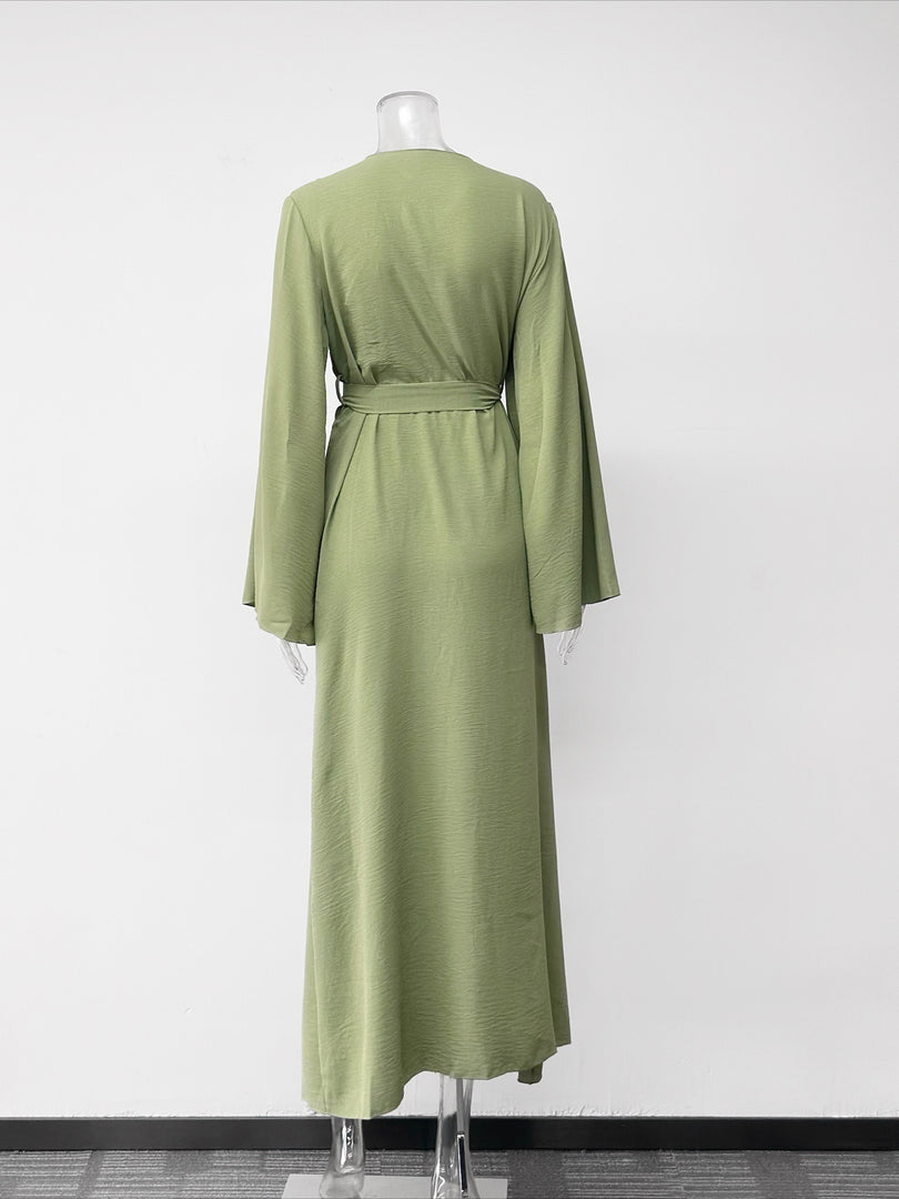 Two-Way Open Front Robe Dress Women N6C199