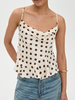Load image into Gallery viewer, Polka Dot Ruffle Swimsuit Camisole Top N6F249