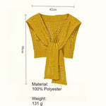 Load image into Gallery viewer, Thick Knit Square Shawl Hollow Twist Women N6H241