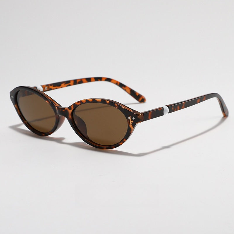 Cat Eye Oval Small Frame Sunglasses Women N6B217