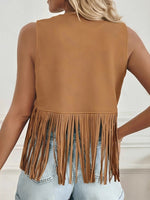 Load image into Gallery viewer, Fringe Vest Women Casual Open Front N6C132