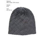 Load image into Gallery viewer, Slouchy Cotton Acrylic Solid Knit Beanie Women N6H214