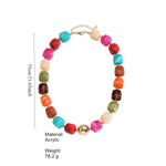 Load image into Gallery viewer, Oversized Acrylic Ombre Geometric Choker Artistic N6H060
