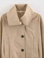 Load image into Gallery viewer, Single-Breasted Notch Lapel Belted Trench Coat N6G168
