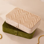 Load image into Gallery viewer, Large Velvet Jewelry Organizer Box Multi Compartment S5P829