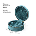 Load image into Gallery viewer, Round Oval Velvet Jewelry Box Portable Storage S5P950