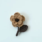 Load image into Gallery viewer, Handmade Crochet Brooch 3D Wool Flower Leaf Pin N6G014