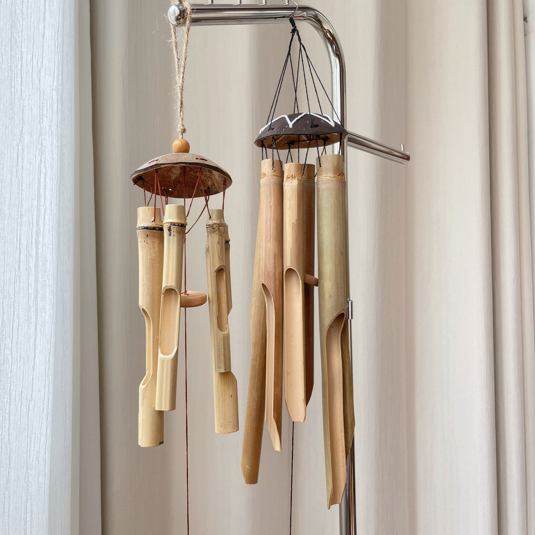 Bamboo Wind Chime Outdoor Hotel Courtyard Decor N6F314