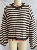 Load image into Gallery viewer, Color Block Stripe Knit Pullover Round Neck Retro N6G139