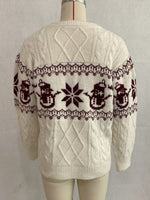 Load image into Gallery viewer, Jacquard Cable Knit Round Neck Loose Pullover Sweater N6H281