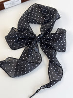 Load image into Gallery viewer, Leopard Polka Dot Chiffon Scarf Belt Women N6C010