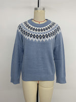 Load image into Gallery viewer, Round Neck Long Sleeve Pullover Sweater N6H306