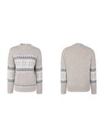 Load image into Gallery viewer, Half High Collar Snowflake Rabbit Hair Knit Sweater N6H258