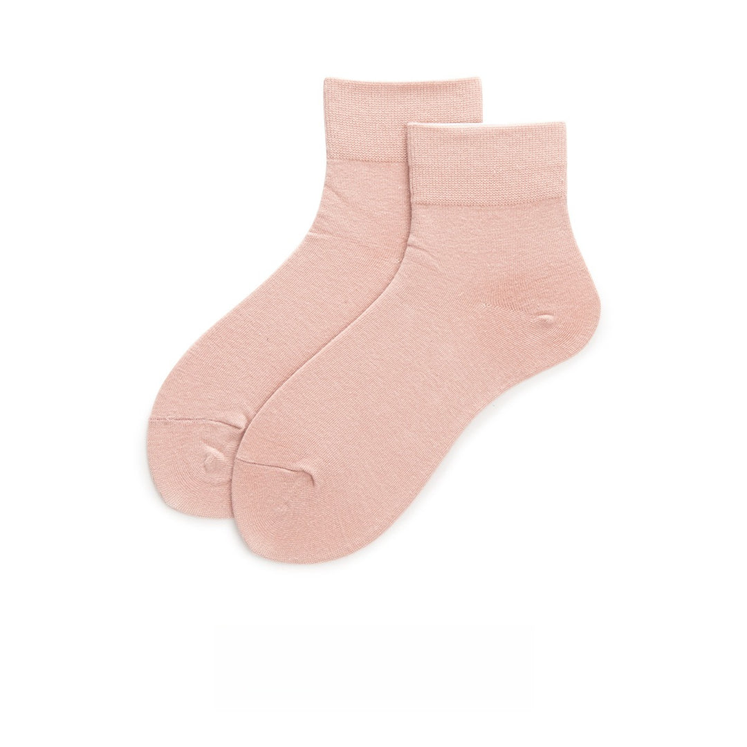 Solid Color Cotton Short Socks Women N6C168