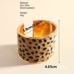 Load image into Gallery viewer, Wild Leopard Open Cuff Bangle Statement Sculptural N6F274