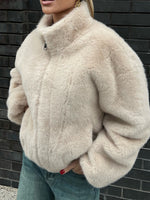 Load image into Gallery viewer, Stand Fur Jacket Mid Heavy Off White N5Z849