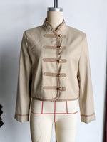 Load image into Gallery viewer, Loose Fit Knot Button Stand Collar Jacket Women N6H127