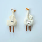 Load image into Gallery viewer, Cute Fabric Goose Brooch Hand Embroidered Beige N6G020
