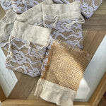 Load image into Gallery viewer, Jute Lace Drawstring Pouch Sachet Jewelry Bag Apricot N6G133