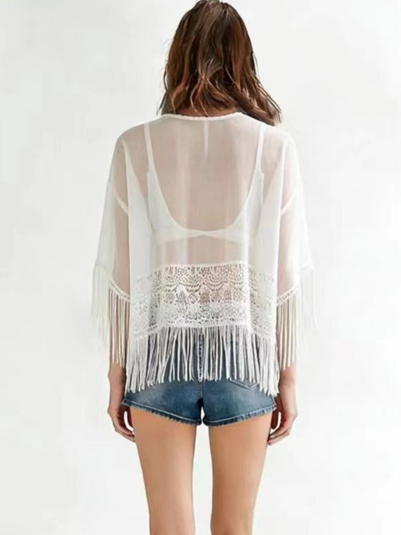 Fringe Beach Cover Up Tunic Women N6F250