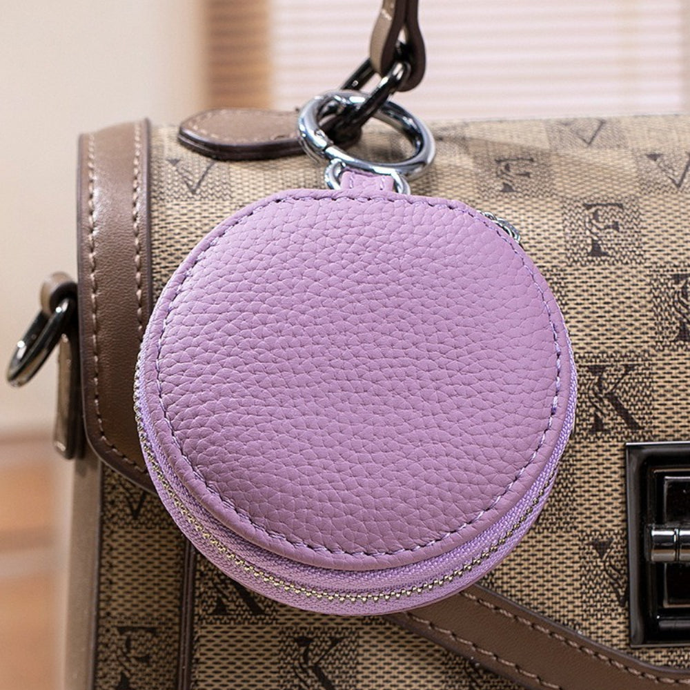 Genuine Leather Round Lipstick & AirPods Case N6E067
