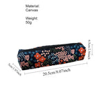 Load image into Gallery viewer, Embroidered Floral Canvas Pencil Case Makeup Bag N6F149