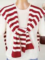 Load image into Gallery viewer, Striped Knit Shawl Scarf Wrap Women N6E175