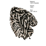 Load image into Gallery viewer, Zebra Print Fringe Scarf Shawl Women Vacation N6H254