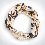 Load image into Gallery viewer, Womens Pearl Magnetic Clasp Slim Scarf N6K256