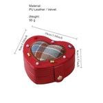 Load image into Gallery viewer, Heart Ring Box Luxury Jewelry Gift Case PU Velvet N6G062