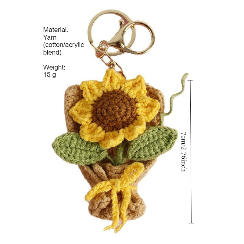 Intricate Crochet Bouquet Bag Charm Handmade N6G035