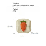 Load image into Gallery viewer, Top Grain Leather Carrot Coin Purse Mini Organizer N6G092