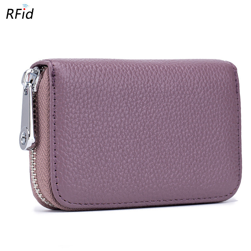 RFID Leather Accordion Card Case Women N6D035