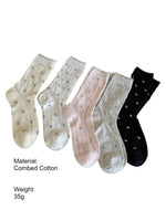 Load image into Gallery viewer, Floral Mesh Mid-Calf Socks Women N6C176