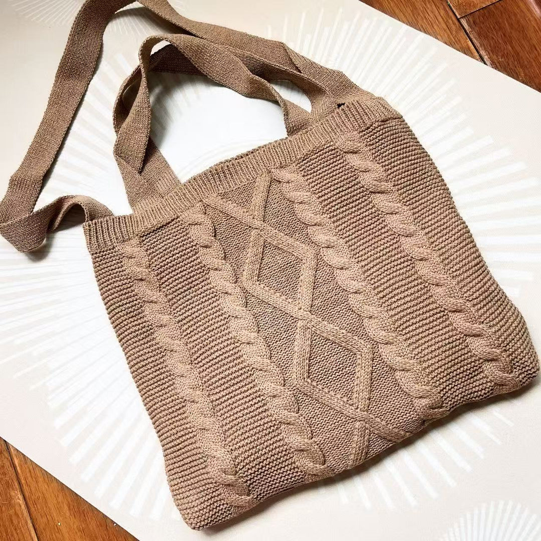 Women's Woven Polyester Vintage Tote Bag N6J164