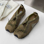 Load image into Gallery viewer, Retro Perforated German Trainers Women Flat Lace-Up N6H038