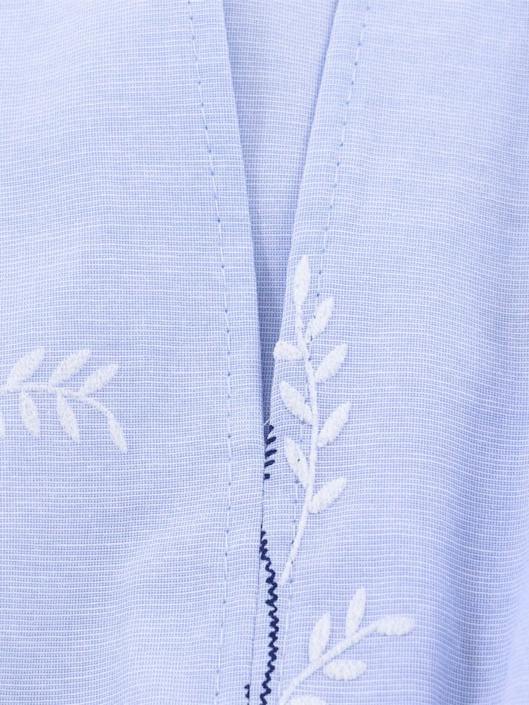 Slimming Embroidered Floral Short Sleeve Dress Women N6C277