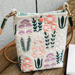 Load image into Gallery viewer, Hand-Embroidered Cotton Crossbody Phone Pouch  S5P288